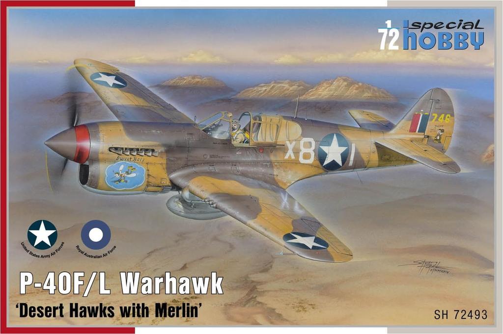 Специальный хобби Американский истребитель Curtiss Warhawk Operation Torch Пластиковая модель SH72493 1/72 P-40F/L