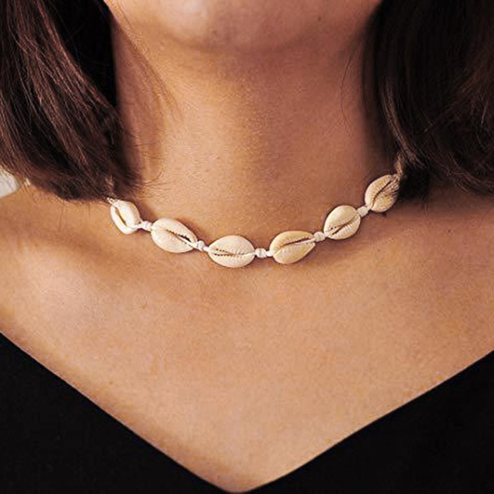 BLUELANS NECKLACE Wonderful Necklace Wax Choker Charm Handmade Natural Jewelry Bohemia Shell Cord Women Present