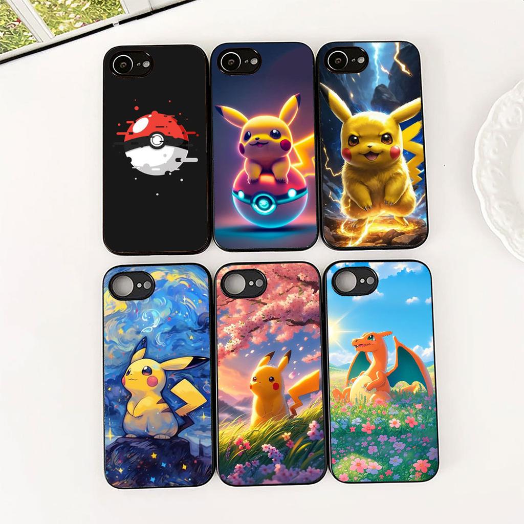 for Samsung Galaxy S10 S8 S9 Plus A33 A34 A31 70 A71 A72 Note 20 9 8 S10E Phone Cover Soft Case Cartoon P-Pokemons GO P-Pikachus