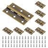 2-дюймовые мини-складные петли-бабочки из цельной латуни, 8 шт. с 48 винтами для мебельной фурнитуры для шкафов, ящиков, деревянных коробок