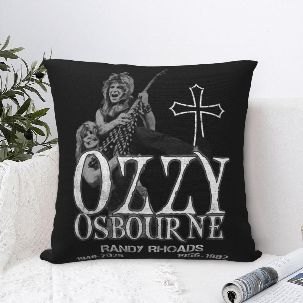 Ozzy Osbourne Randy RIP Rock Pillowcase Soft Polyester Cushion Cover Decorative Throw Pillow Case Cover Bedroom Square Xcm