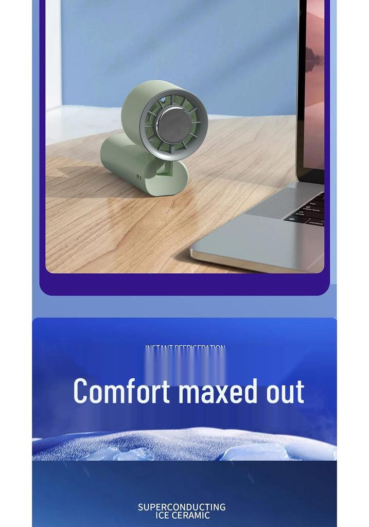 Portable High-Speed Mini Fan with Digital Display - Long-Lasting, Foldable, and Cooling
