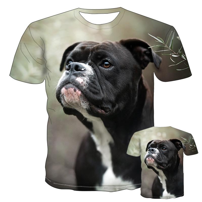 Новая мода 3D милые животные Homme боксер собака уличная забавная футболка-боксер с изображением собаки футболка с изображением щенка