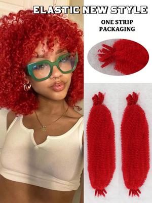 16-дюймовые Kinky Twist Marley плетение крючком синтетические предварительно разделенные пружинистые афро-твист волосы для косичек-бабочек