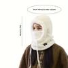 Thick Winter Plush Mask Hat - Elastic Drawstring Closure, Lightweight and Warm for Cycling, Skiing, and Outdoor Sports Provides Warmth