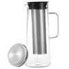Coffee Pitcher Airtight Cold Brew Iced Coffee Maker and Tea Infuser 1400ml Glass Carafe with Removable Stainless Steel Filter