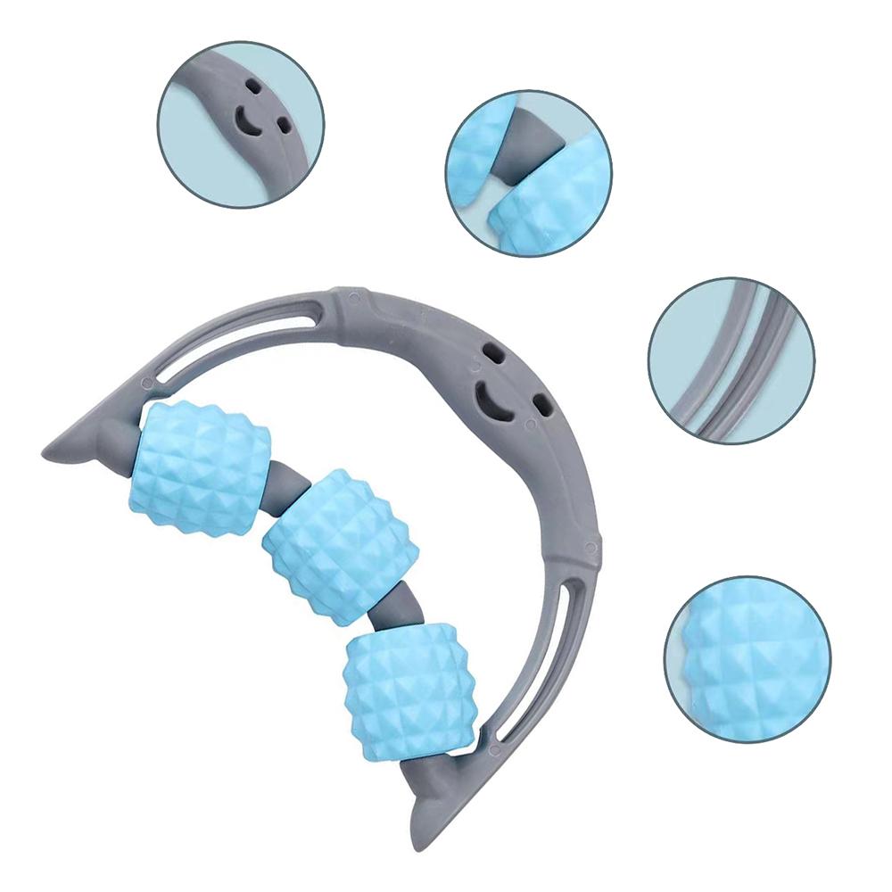 Ручной трехколесный массажный ролик, скручивание икроножных мышц, устройство для разблокировки меридианов ног, похудение шеи и ног