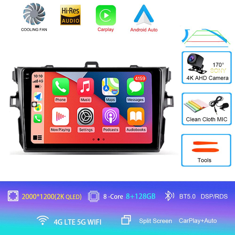 Android 14 Автомобильное радио для Toyota Corolla 10 E140 E150 2006 - 2013 Мультимедиа Видео Плеер Навигация Стерео GPS Нет 2din 2 din d