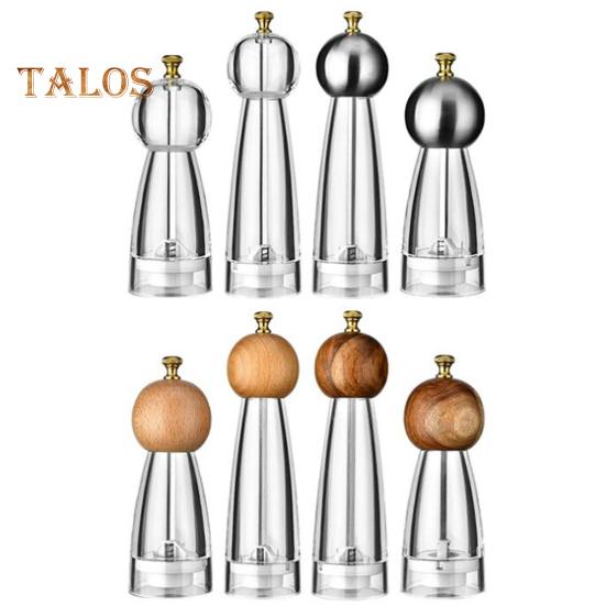 Машинка для специй, нескользящая ручка, абразивный материал, видимый дизайн, практичная портативная мельница для перца 6/8 дюйма, солонка, кухонный инструмент, кухонный гаджет