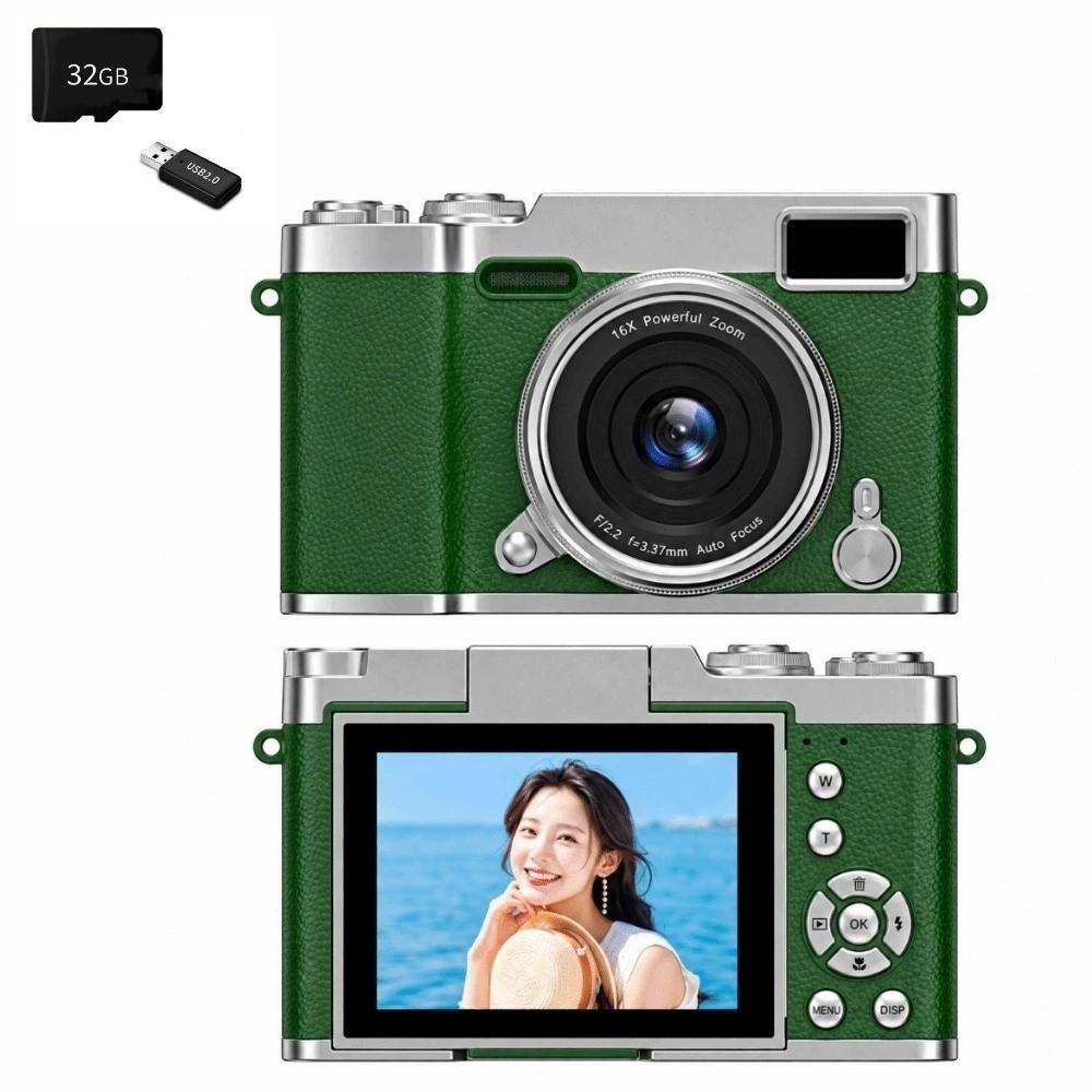 16X Zoom CCD Digital Camera 2.4-inch Screen Retro Camera Portable Compact Digital Camera Student