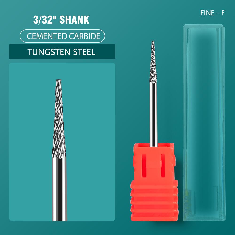 5 In 1 Carbide Tungsten Nail Bit Dual Rotation Volcano/Tornado Milling Cutters Fast Remove Acrylic Hard Gel ManucureTools