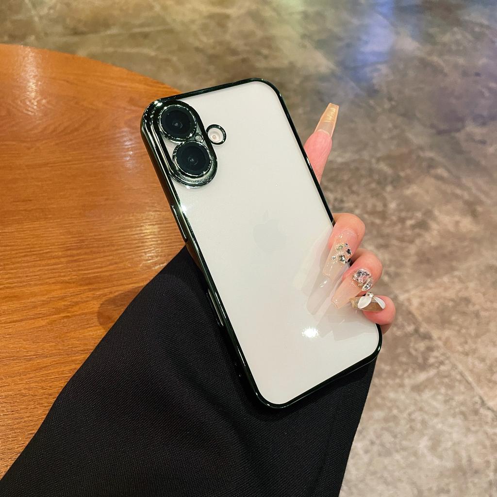 Чехол для полной защиты объектива iPhone 16 15 14 13 12 11 Pro Max, чехол с роскошным покрытием, прозрачный силиконовый мягкий чехол для 16 ProMax