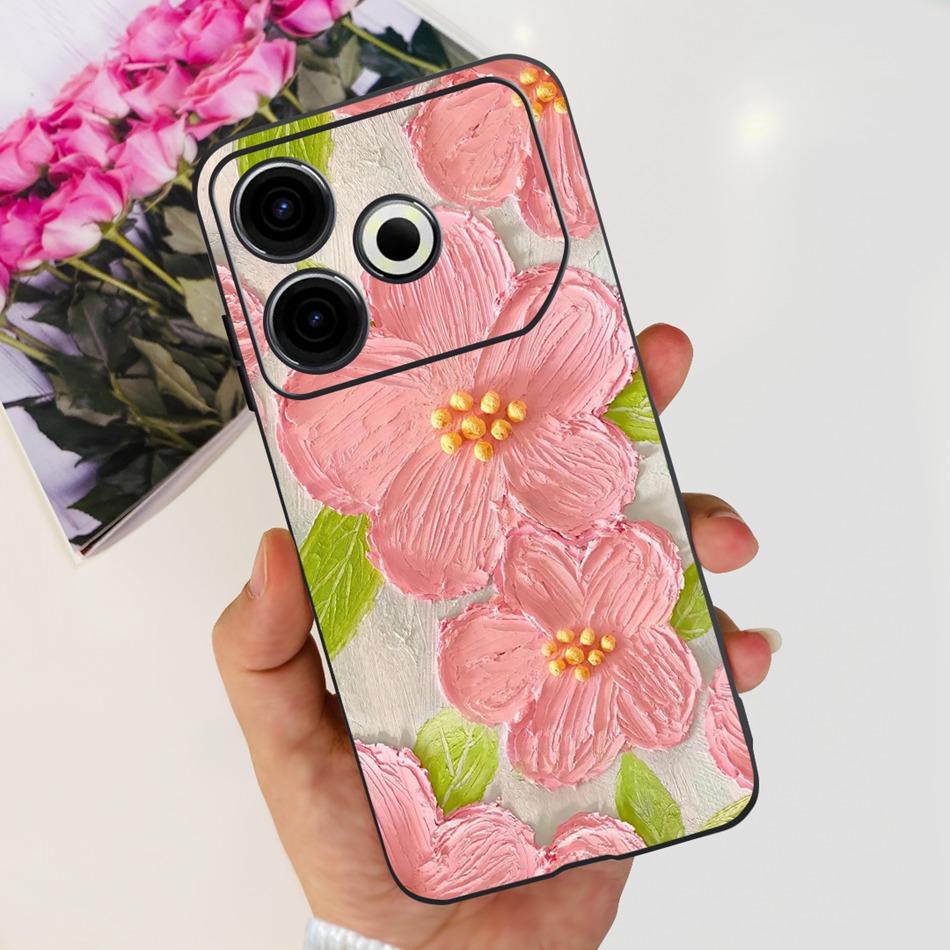 Чехол для телефона Tecno Pova 6 Neo Pova6 Neo 4G 2024 Элегантный принт Мягкий силикон ТПУ Чехлы