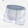 Мужские трусы-боксеры средней посадки с эластичным поясом, дышащие сетчатые шорты, однотонные летние охлаждающие трусы из ледяного шелка