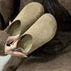 Shoes Women 2025 Autumn Retro Casual One-pedal Single Shoes Flat Shoes French Bag Head Inner Shoes