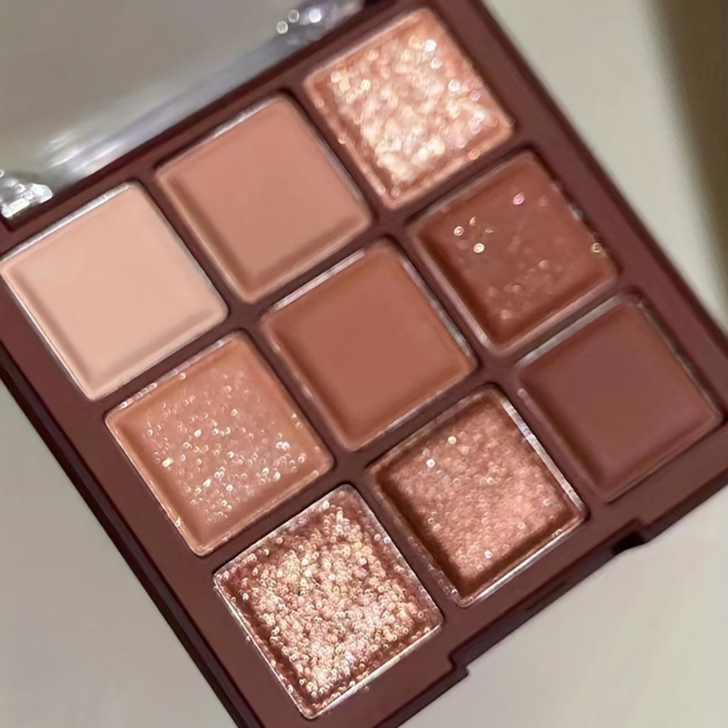 Девятицветные тени для век с тонким мерцающим жемчугом, ежедневные земляные цвета, палитра теней для век «Спящий шелкопряд», осветляющая макияж