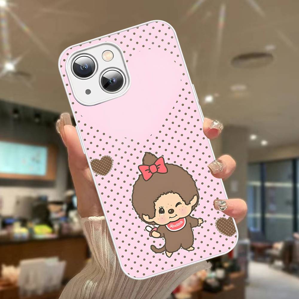 Милый M-monchhichis-s Закаленное стекло для iPhone 14 13 12 11 Pro Mini XS MAX 14Plus X XS XR Чехол