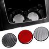 Non-slip Car Water Cup Pad Carbon Fiber Style Rubber Mat For Car Drink Coffe Bottle Holder Coaster