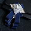 Crystal Gentleman's Bow Tie Retro Men's Suit Accessory Formal Rhinestone Collar Flower  Groomsman