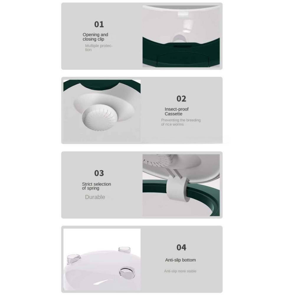 Ведро для риса 5/10 кг, Защищенный от насекомых контейнер для хранения зерна, Новая банка для хранения риса, Кухонная утварь