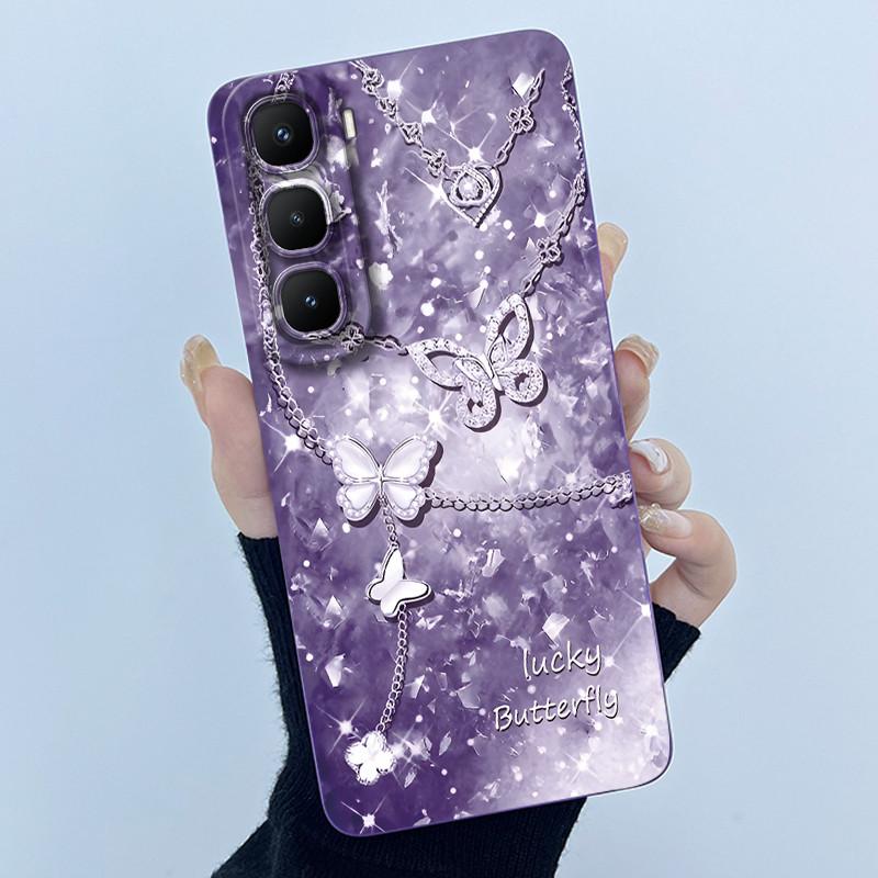 Чехол для Infinix Hot 60 Pro Plus Модный Простой Цветок Жидкий Силикон Защита Камеры Чехол Для Infinix Hot 60 Pro+ Capa