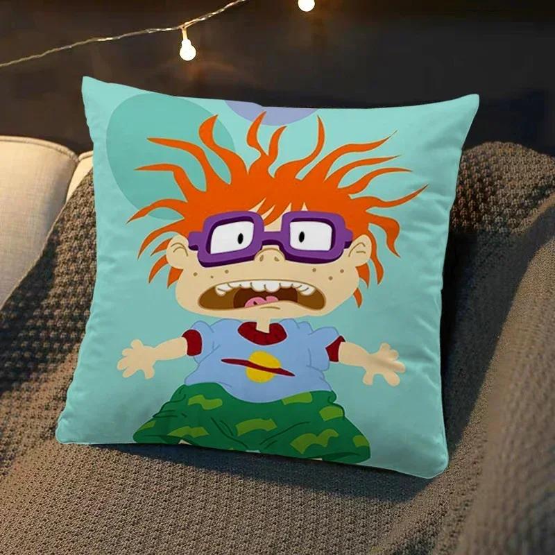 Наволочки с мультяшным рисунком «Rugrats», квадратные наволочки для подушек, роскошные наволочки для диванов и кроватей, декор для комнаты, дакимакура, свадебный подарок.