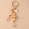 Alloy Love Heart Key Chain Shell Starfish Key Ring Pendants For Women Girls Handbag Decor Diy Handmade Jewelry Gifts