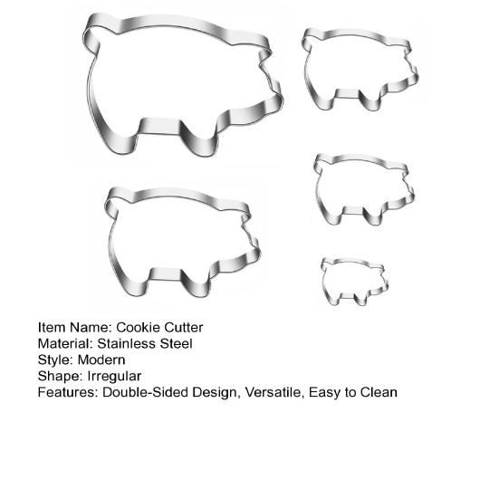 5Pcs/Set Stainless Steel Donut Cookie Cutter Double-Sided Baking Tool Embossed Donut Maker Sweet Bread Pastry Mold Kitchen Tool