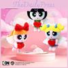 Girls Powerpuff The Blossom Bubbles Buttercup Angel Plush Keychain Bow Design