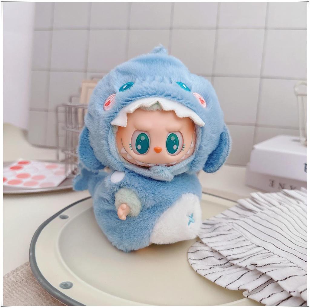 10cm Labubu Doll Clothes: Self-Deprecating Bear Plush Cape for 17cm Labubu Doll