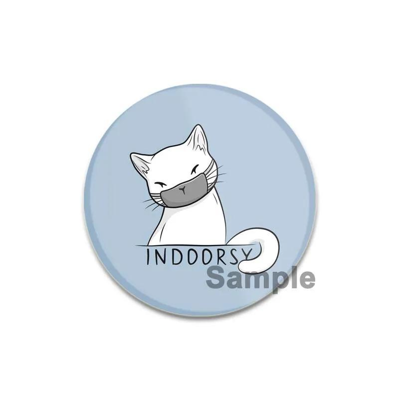 32/44/58 мм мультяшные животные значки на лацкан татуировка кошка эмаль булавка броши для рюкзака декоративные значки из сплава металла ювелирные изделия подарок