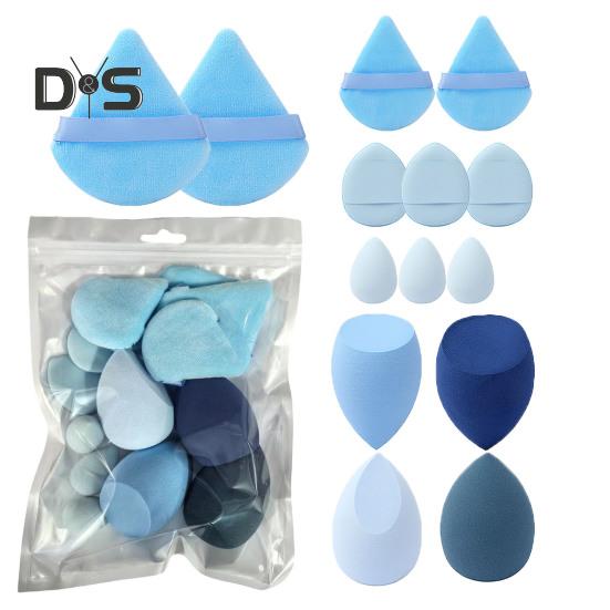 14 шт./компл. набор спонжей для макияжа с пудрой без латекса, растушевка жидкой пудры, нанесение крема, косметический спонж, блендер, женские инструменты для макияжа