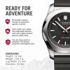 Watch Stainless Steel Case Black Dial Black Rubber Strap Gift [Victorinox] I.N.O.X. (316L/Forged) 241682.1 [
