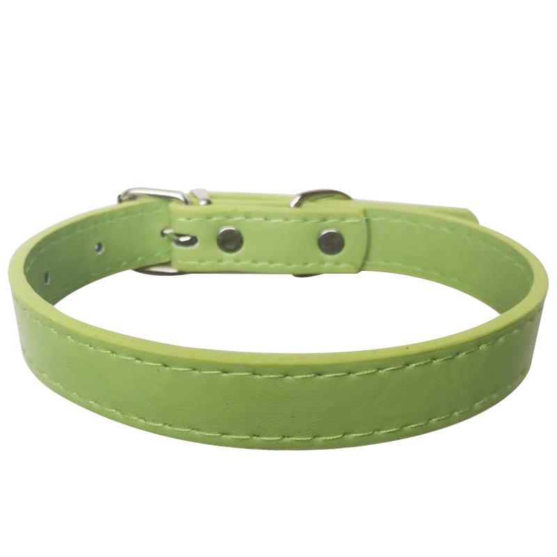 Ошейник для собаки из ПУ кожи: Мульти-спецификация, Простой дизайн, Плоское кольцо на шею для питомца, Разноцветные варианты