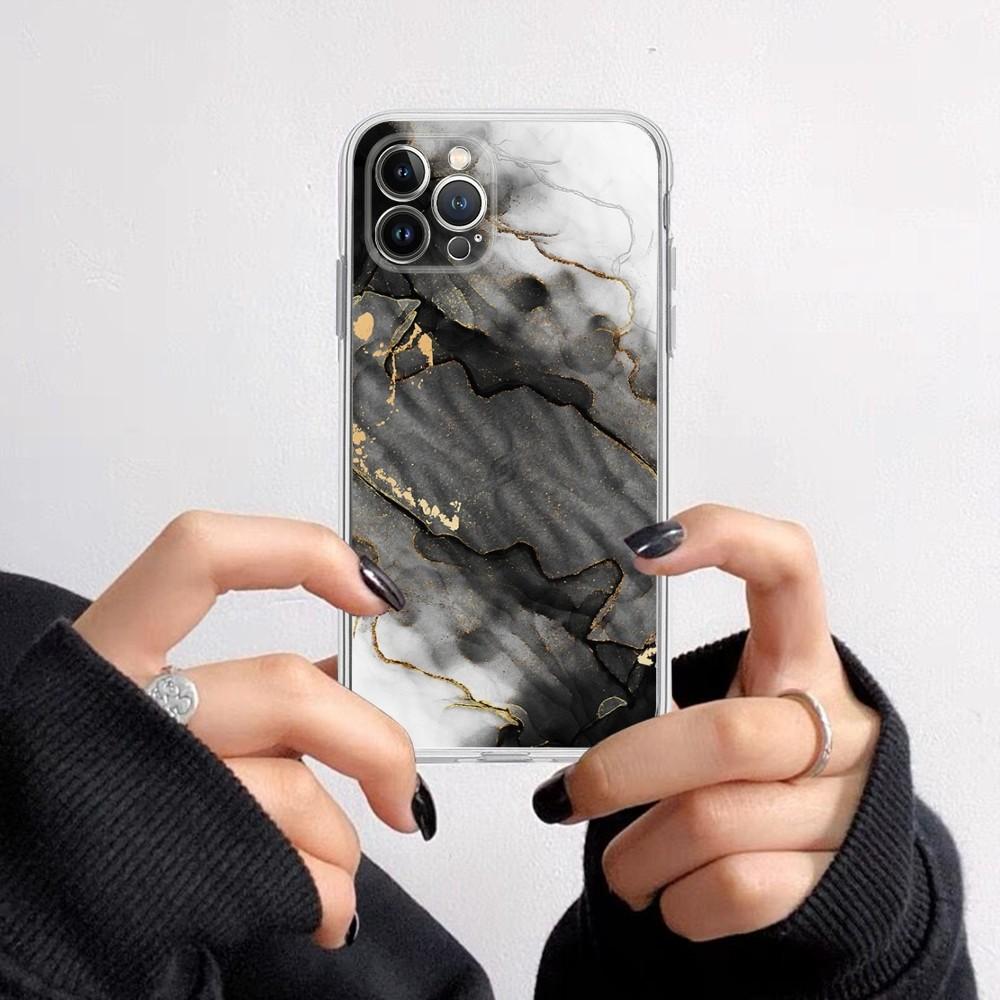 Модный Чехол для Телефона с Мраморным Узором для iPhone 16 15 8 7 6 6S Plus X SE XR XS 14 11 12 13 Mini Pro Max