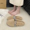 Ретро универсальный модный дизайн нишевые туфли Мао Мао женские 2025 осень и зима новый дизайн верхняя одежда хлопковые тапочки