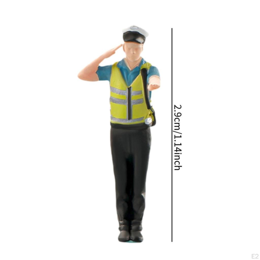 1/64 Миниатюрная фигурка дорожной полиции Коллекция ландшафтного декора Сказочный сад Украшение стола Люди