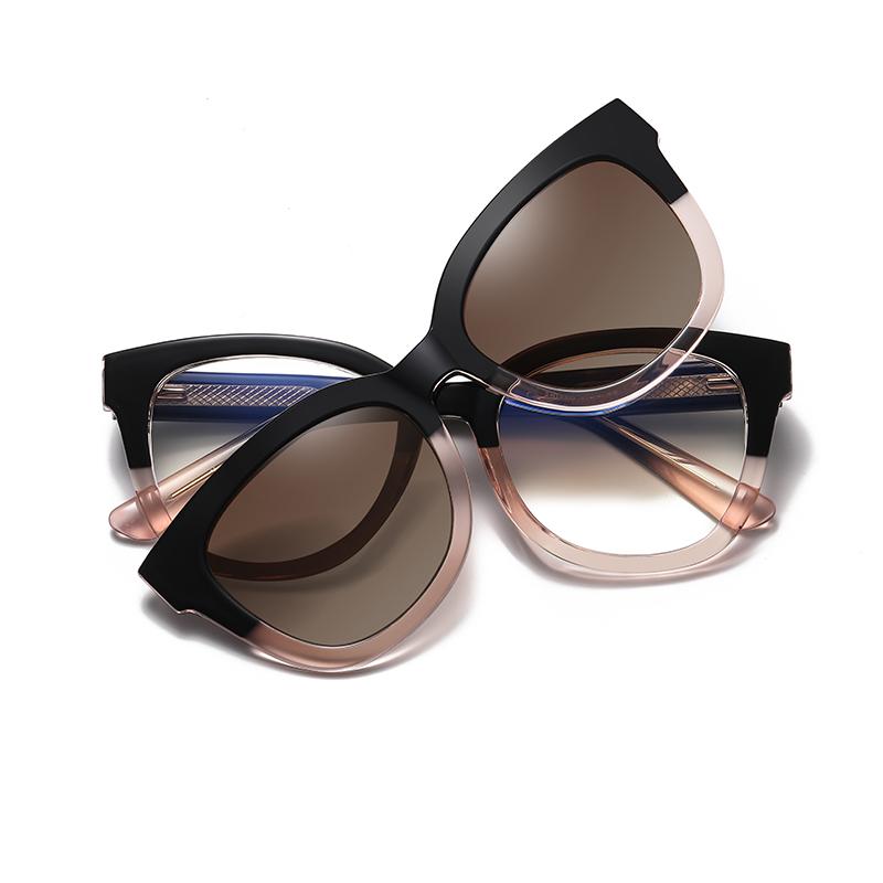 Магнитные солнцезащитные очки 2 в 1 Женская мода TR90 Антисиний свет Женская оправа для очков Винтажные оптические линзы Очки