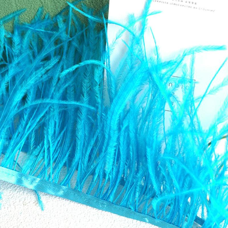 10-15Cm Ostrich Hair Cloth Strap Clothing Skirt Down Jacket Cuffs Diy Accessories Accessories Fur Collar Ostrich Feathers