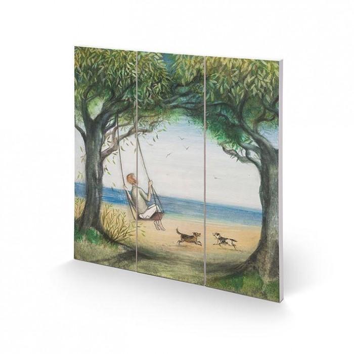 Joe Ramm Up In The Air So Blue Square Wood Print