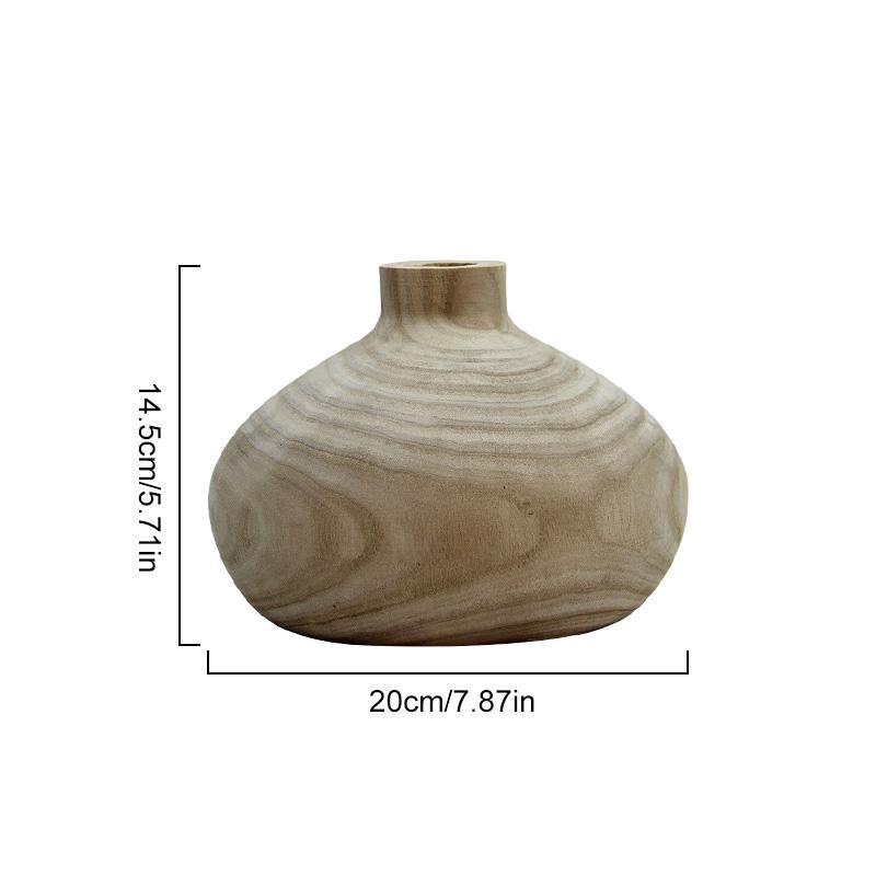 1 шт., цельный деревянный цветочный горшок, настольное украшение, гостиная, маленькая ваза, творческая композиция, ваза, украшение для дома