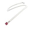 [N6824] - White Ruby ​​'Sissi' Silver Necklace (rhodium-plated)