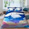 Cinnamoroll patterned soft and comfortable duvet cover, children's bedding set, available in king, large, single and double size