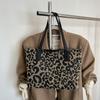 Ретро модная женская сумка-тоут с леопардовым принтом, большая вместительная сумка через плечо, высококачественная сумка через подмышку
