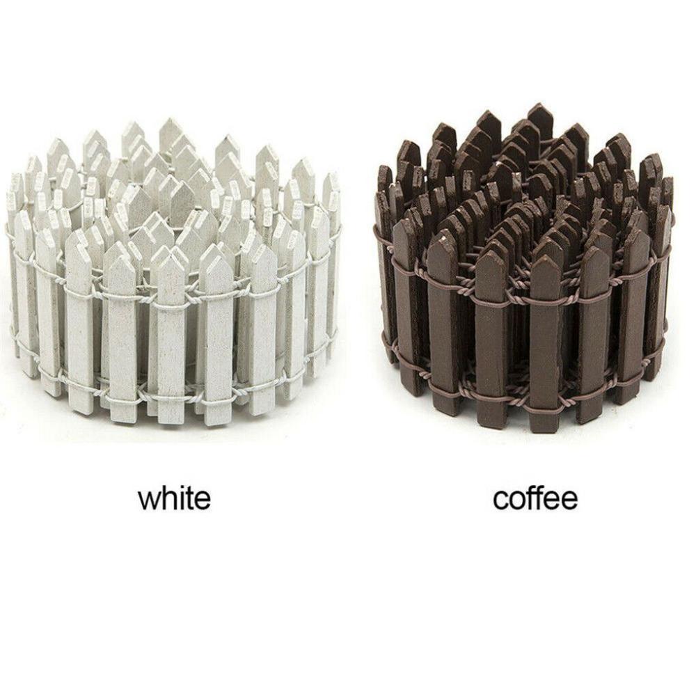 Декоративное садоводство подходит для суккулентов Мини Маленький забор Сказочный садовый комплект Миниатюрный деревянный забор