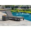 Bain de soleil - Allibert by KETER – DAYTONA – en résine imitation rotin tressé – coussin – dossier réglable - gris graphite