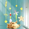 Hanging Cat Toys, Door-hanging Cat Teaser, Durable Elastic Rope, Sound-making Little Mouse Feather Cat Toy
