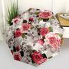 Floral Roses Vintage Outdoor Automatic Umbrella with 8-Rib Lightweight All-Season Use Fashion Lovers Perfect Gift for Women/Men