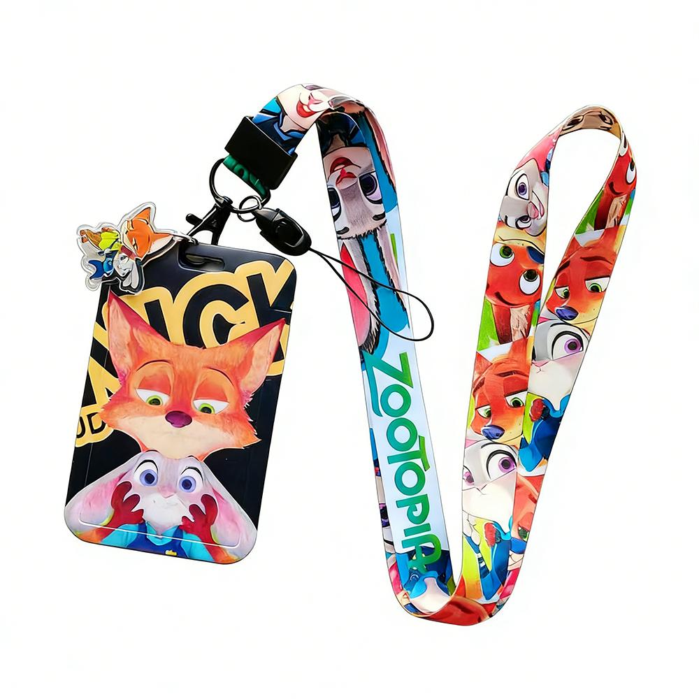 Movie Zootopia Lanyard Card Holder For Student Id Card Straps Badge Holder Diy Hanging Rope Keyring Accessories Cosplay