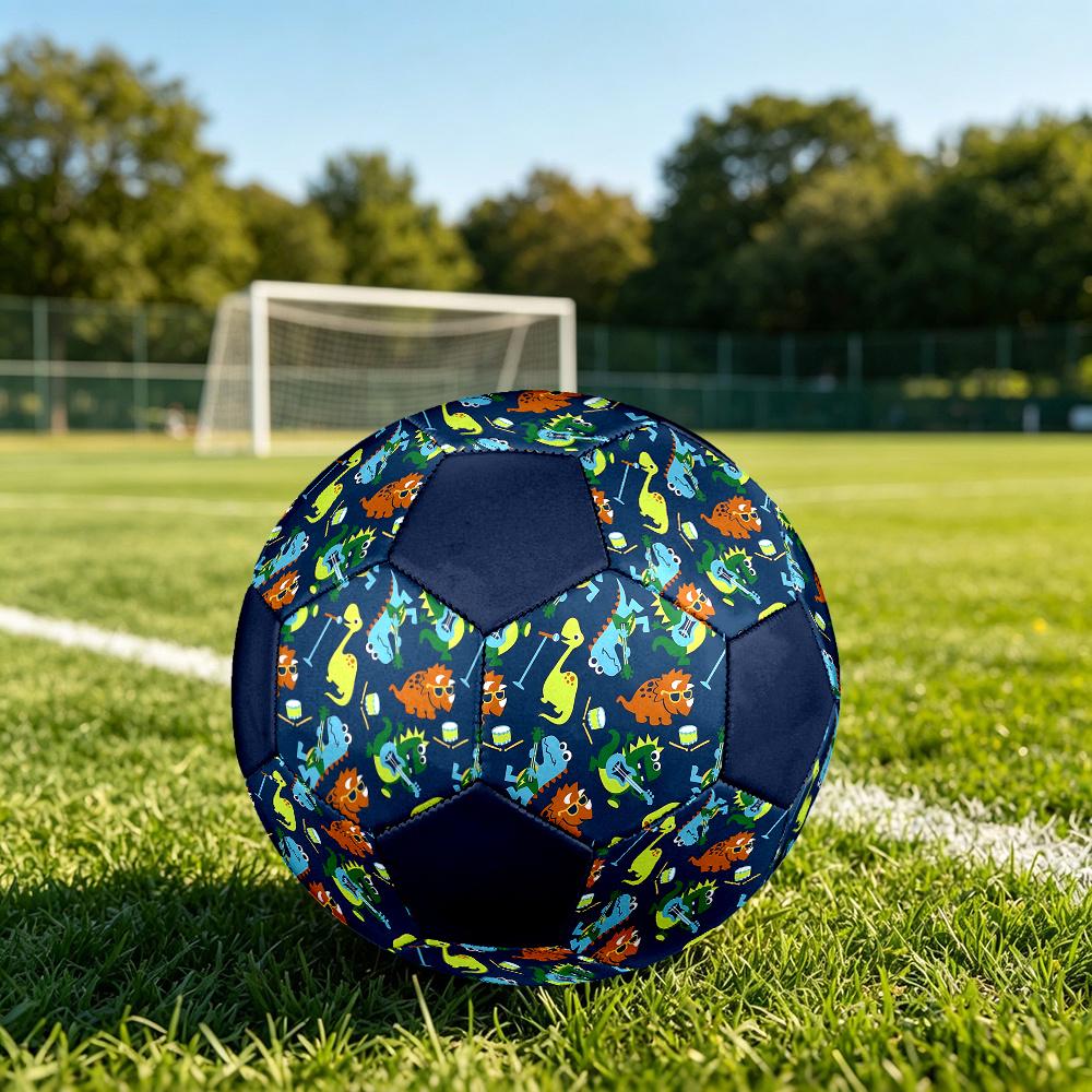 1PC Dinosaur Band Party Soccer Ball Size 5 Football Machine Sewn Indoor/Outdoor Universal Football W92